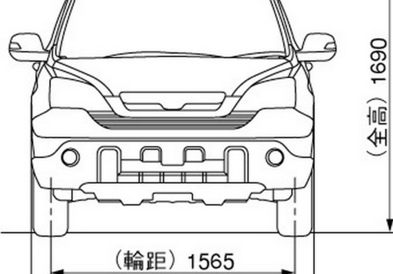 Honda CR-V (2007) (Хонда CР-В (2007)) - чертежи (рисунки) автомобиля